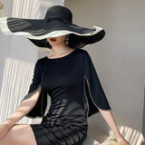 Big Hats Summer Wide Brim Women's Sun Hat Straw Hat Seaside Vacation Sun Protection