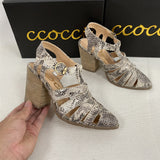 White Strappy Heels Summer New Sandals Chunky Heel Roman High Heel Women's Sandals