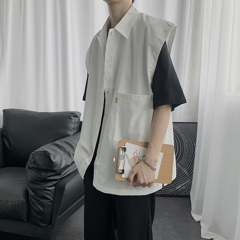 Men's Shirts Vest Sleeveless Shirt Loose