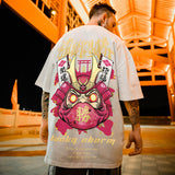 Men T-Shirts Loose Printed Oversize Half Sleeve