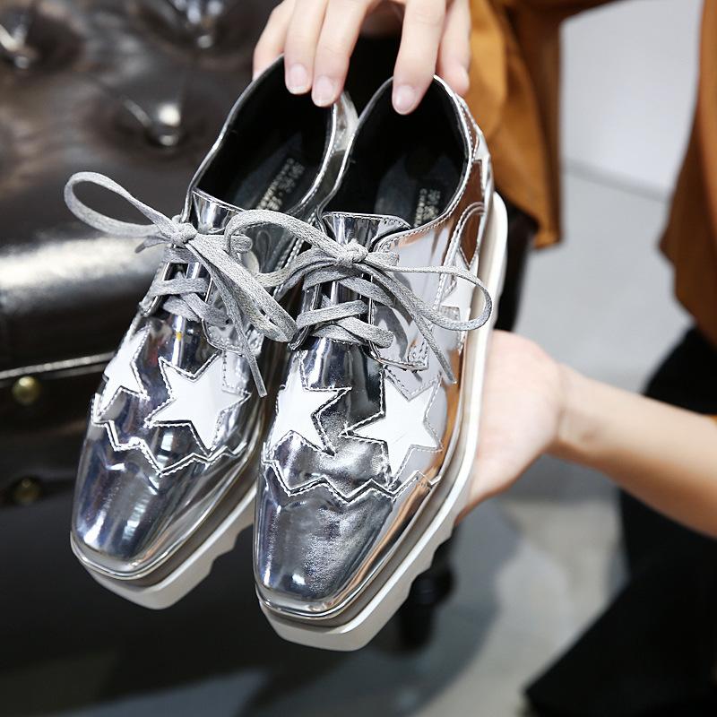 Platform Heels for Women Platform Square Toe Shoes