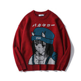 Men Sweater Cartoon Cartoon Characters Brocade Sweater Men's Pullover