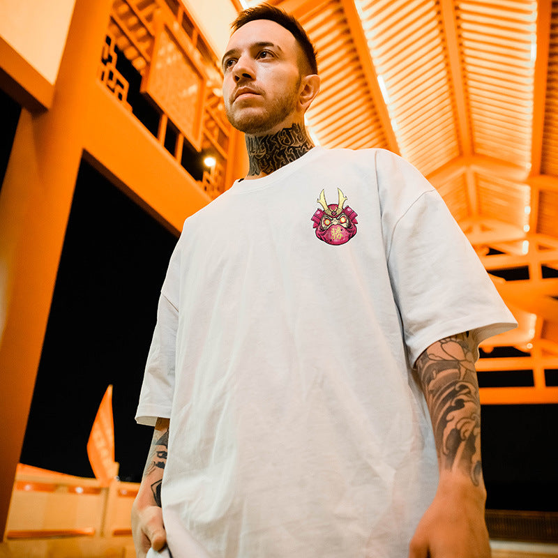 Men T-Shirts Loose Printed Oversize Half Sleeve
