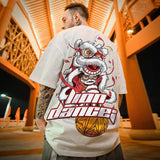 Men T-Shirts Loose Printed Oversize Half Sleeve