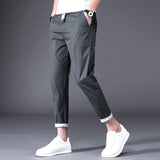 Cuffed Cargo Pants Summer Cropped Pants Men's Casual Pants Loose Thin