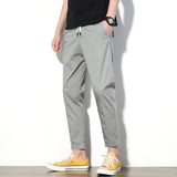 Cuffed Cargo Pants Summer Cropped Pants Men's Casual Pants Loose Thin