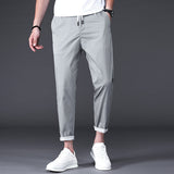 Cuffed Cargo Pants Summer Cropped Pants Men's Casual Pants Loose Thin