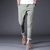 Cuffed Cargo Pants Summer Cropped Pants Men's Casual Pants Loose Thin