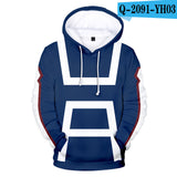 Anime Hoddies My Hero Academia Corner Clothing Printing plus Velvet Hoodie