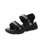 Women Open Toe Sandals Flats Spring/Summer Velcro Platform Mid Heel Open Toe Casual Sandals