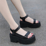 Platform Heels for Women Summer Round Toe Fashion High Heel Sandals