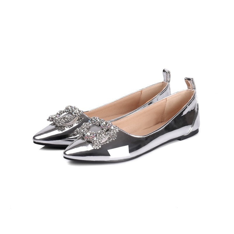 Red Bottom Heels Pointed-Toe Low Heel Shallow Mouth Transparent Women's Mesh Shoes Flat High Heel