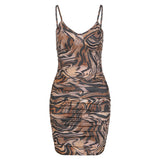 Music Festivals Rave Outfits Dress Summer Women 'S Spaghetti-Strap Floral Print Dress