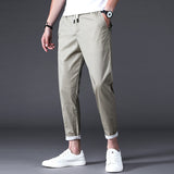 Cuffed Cargo Pants Summer Cropped Pants Men's Casual Pants Loose Thin