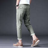 Cuffed Cargo Pants Summer Cropped Pants Men's Casual Pants Loose Thin