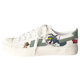Flat Shoes Cat and Mouse Canvas Shoes Men's Cartoon Cartoon Graffiti Low-Top Sneakers Men's Shoes Trendy Shoes White Shoes Men