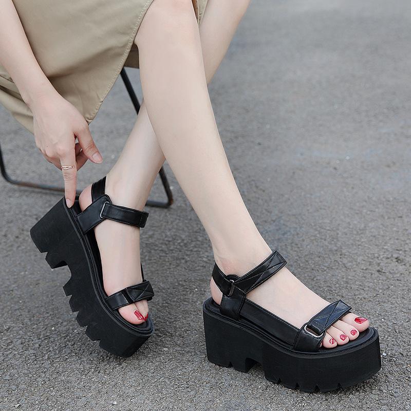 Platform Heels for Women Summer Round Toe Fashion High Heel Sandals