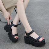 Platform Heels for Women Summer Round Toe Fashion High Heel Sandals