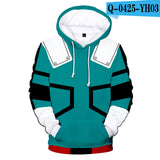 Anime Hoddies My Hero Academia Corner Clothing Printing plus Velvet Hoodie