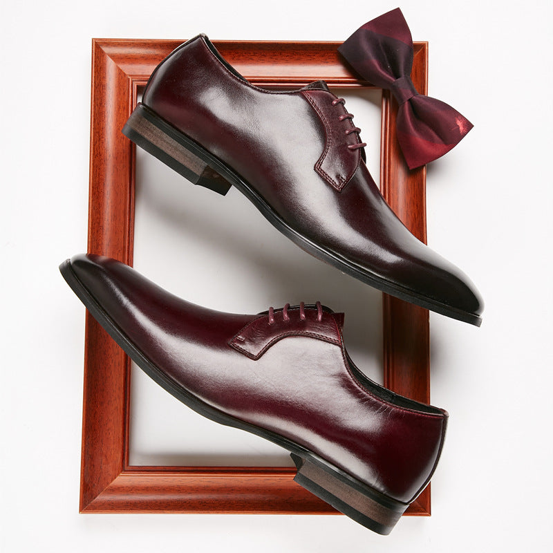 Men's Dress Shoes Classic Leather Oxfords Casual Cushioned Loafer Direct Sales   Men's Leather Office Gentlemen's Shoes