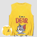 Tom And Jerry T Shirt Loose Vest Print