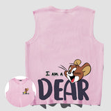 Tom And Jerry T Shirt Loose Vest Printed Cat Sleeveless