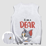 Tom And Jerry T Shirt Loose Vest Print