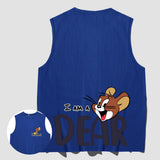 Tom And Jerry T Shirt Loose Vest Printed Cat Sleeveless