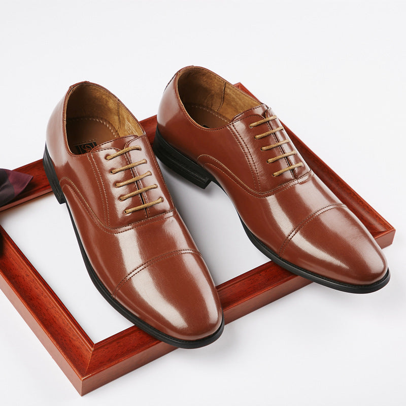 Men's Dress Shoes Classic Leather Oxfords Casual Cushioned Loafer plus Size Business Leather Shoes Men