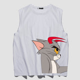 Tom And Jerry T Shirt Cartoon Anime Loose Vest