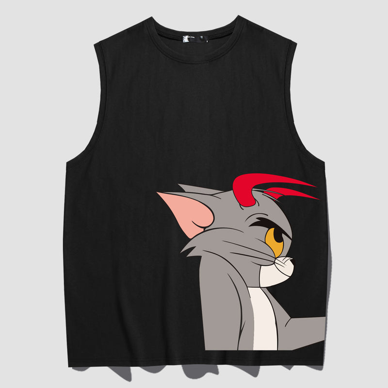 Tom And Jerry T Shirt Cartoon Anime Loose Vest