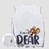 Tom And Jerry T Shirt Loose Vest Printed Cat Sleeveless