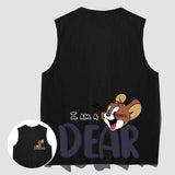 Tom And Jerry T Shirt Loose Vest Printed Cat Sleeveless