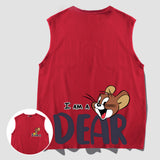 Tom And Jerry T Shirt Loose Vest Printed Cat Sleeveless