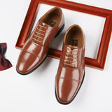 Men's Dress Shoes Classic Leather Oxfords Casual Cushioned Loafer plus Size Business Leather Shoes Men