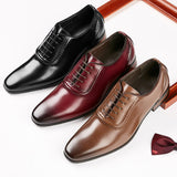Men's Dress Shoes Classic Leather Oxfords Casual Cushioned Loafer Leather Shoes Men's Business Formal Men's Shoes Casual Shoes