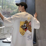 Tom And Jerry T Shirt Cat And Mouse Half Sleeve Loose
