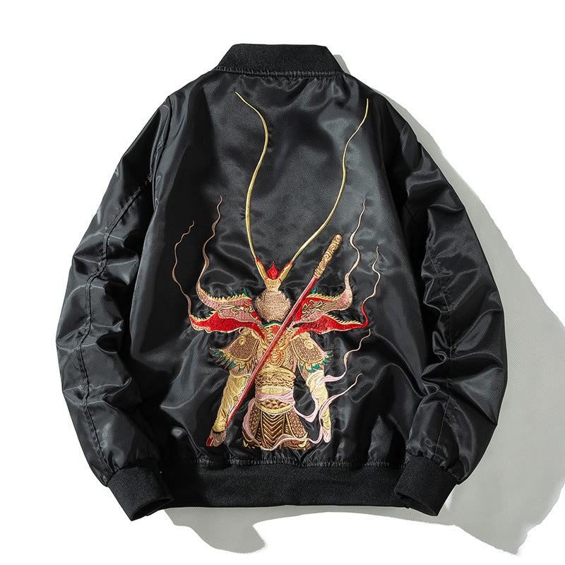 Varsity Jacket Embroidery Flight Suit Men'S Fall/Winter Jacket Women'S Loose Baseball
