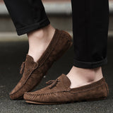 Men's Loafers Relaxedfit Slipon Loafer Men Shoes Men's British Vintage Trendy Casual Men's Shoes Matte Low-Top Shoes