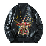 Varsity Jacket Men'S Leather Jacket Embroidered Baseball Uniform Coat