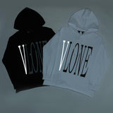 Vlone Hoodie 3m Reflective Hiphop Street Loose Hooded Sweater Men
