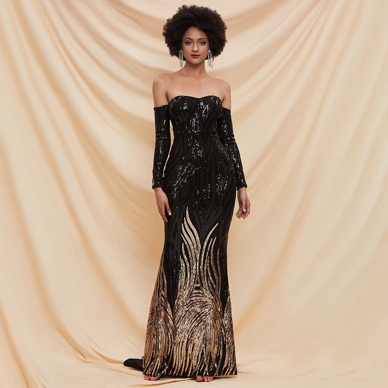 Skin Tight Long Dresses Black Casual Fashionable Dress