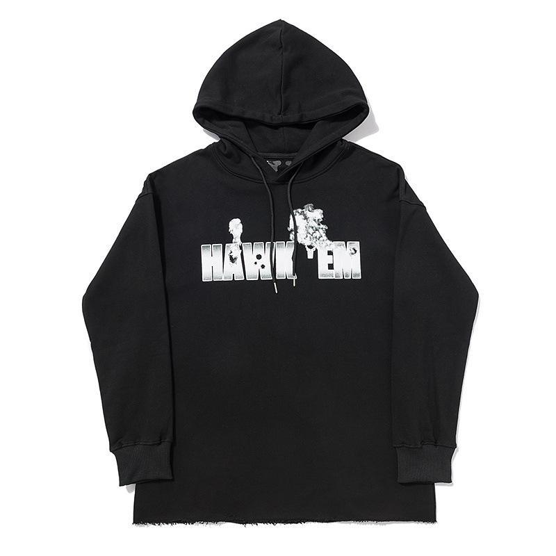 Vlone Hoodie X Popsmoke Joint Name Hawk Em Hooded Sweater Hoodie Coat
