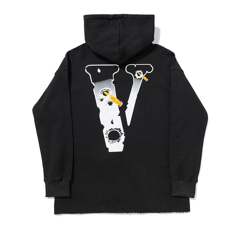 Vlone Hoodie X Popsmoke Joint Name Hawk Em Hooded Sweater Hoodie Coat