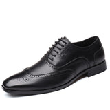 Men's Dress Shoes Classic Leather Oxfords Casual Cushioned Loafer plus Size Men's Shoes Spring and Autumn Business Leather Shoes Men