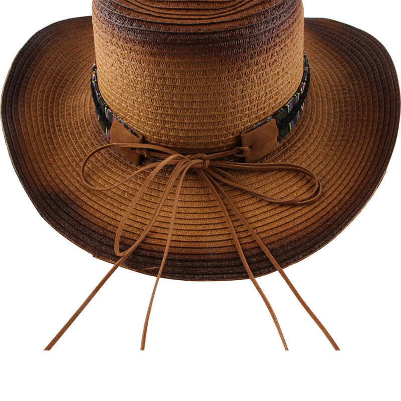 Beth Dutton Hat Cowboy Hat Women's Spring and Summer Sun-Proof Sun-Proof Straw Hat