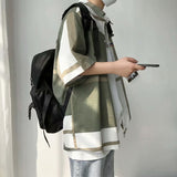 Men Shirt Short Sleeve Shirt Loose