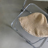 Straw Hat Summer Straw Hat Female Literary Sun-Proof Bucket Hat