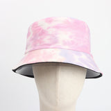 Bucket Hat Fishing Cap Cotton Print Fisherman Hat Graffiti Ink Painting Female Spring and Summer Sun-Proof