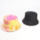 Bucket Hat Fishing Cap Cotton Print Fisherman Hat Graffiti Ink Painting Female Spring and Summer Sun-Proof